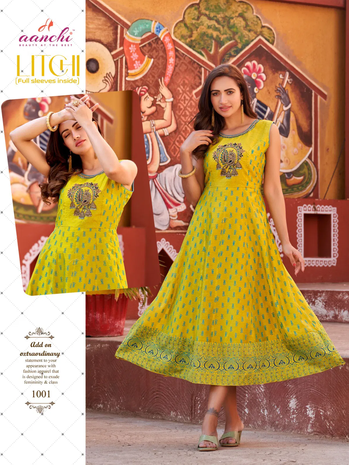 Litchi By Aanchi Modal Silk Flair Kurti Wholesale Shop In Surat